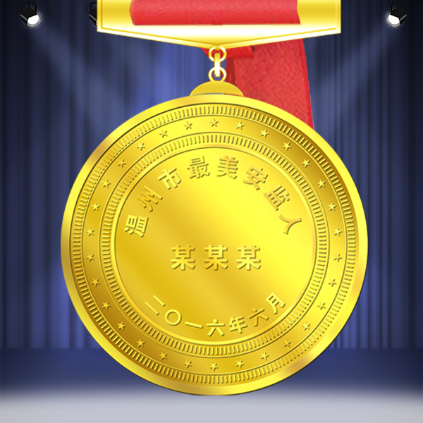 溫州最美安檢人表彰紀(jì)念獎牌