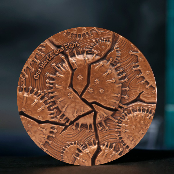 新型冠狀病毒抗疫紀(jì)念銅章